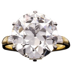 Hancocks Bague en diamant taille brillant européen ancien de 7,09 carats G VS1