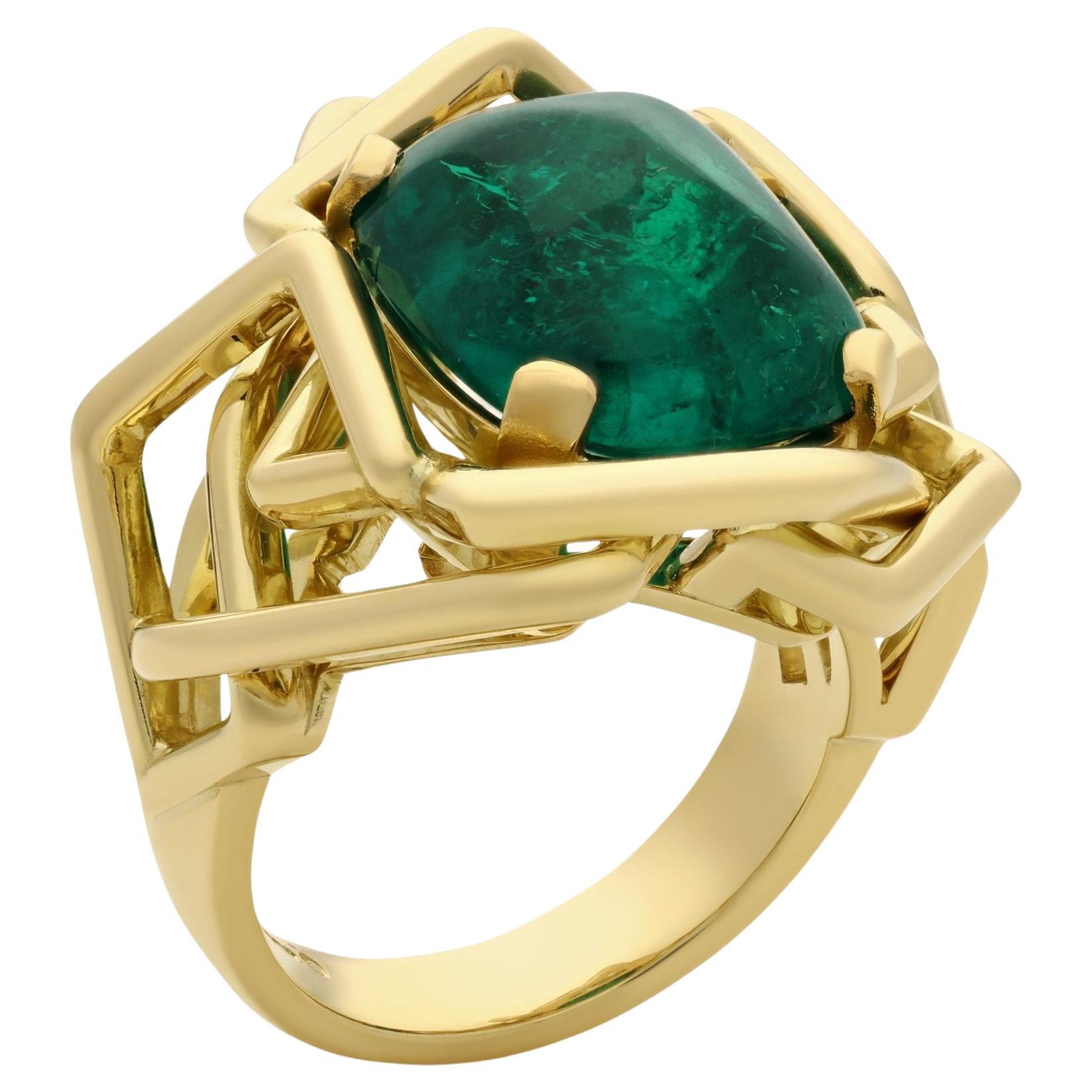 Anillo "Disorient" de Hancocks Esmeralda Colombiana y Oro Amarillo de 18 ct
