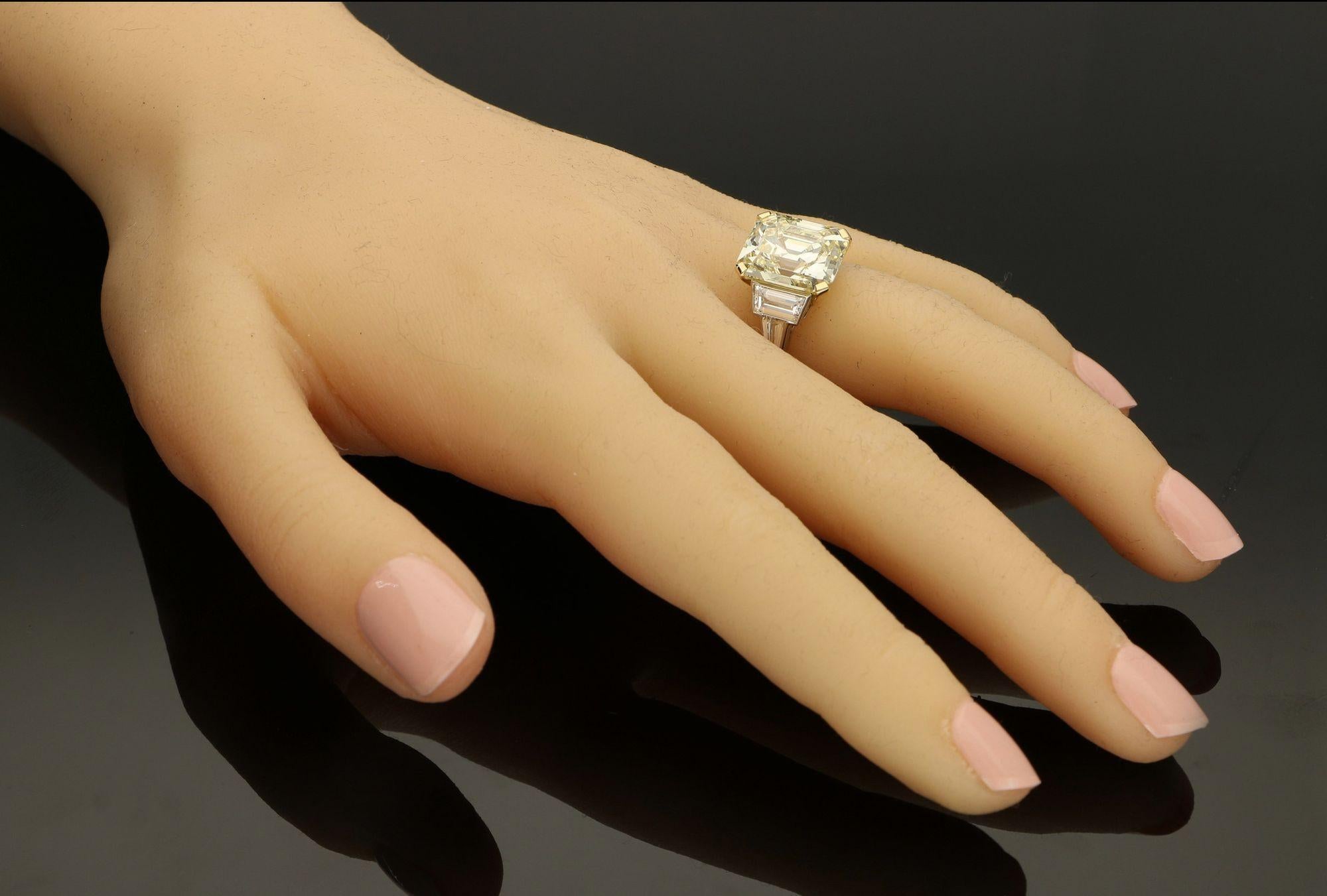 pale yellow diamond engagement ring