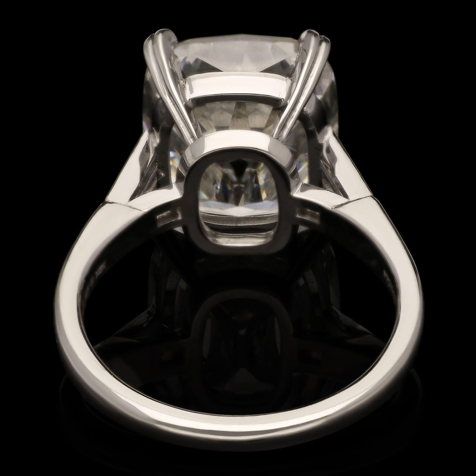 Hancocks 8.88ct Old Mine Brilliant Cut Diamond Ring In Platinum Contemporary In New Condition For Sale In London, GB