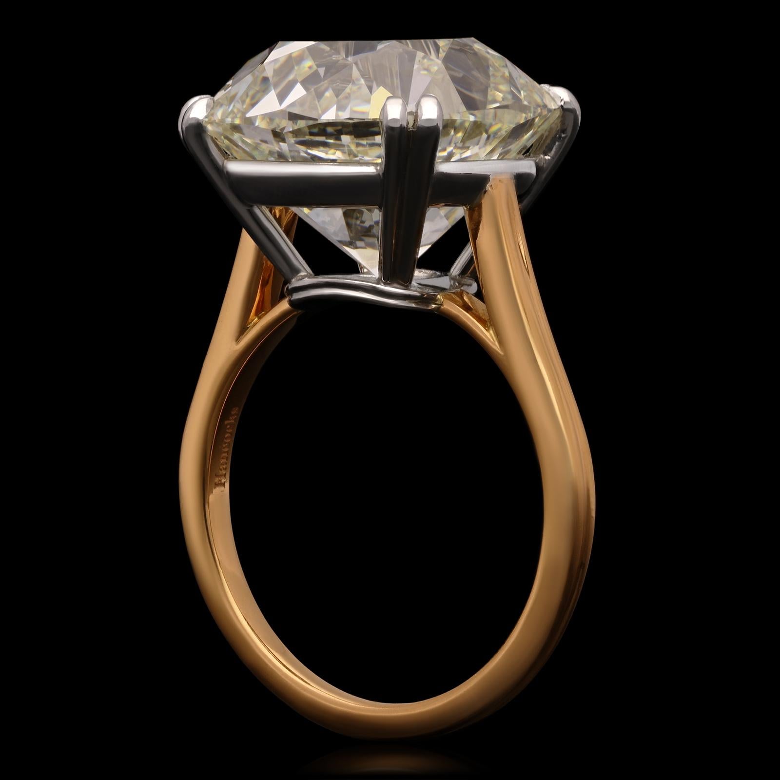 Old Mine Cut Hancocks Contemporary 13.06ct Old Mine Brilliant Cut Diamond Solitaire Ring