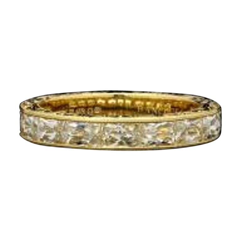 Hancocks, bague d'éternité en or jaune finement gravé avec diamants taille française