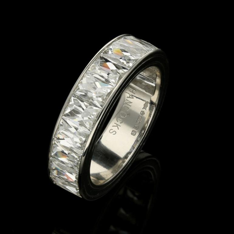 channel set half eternity ring