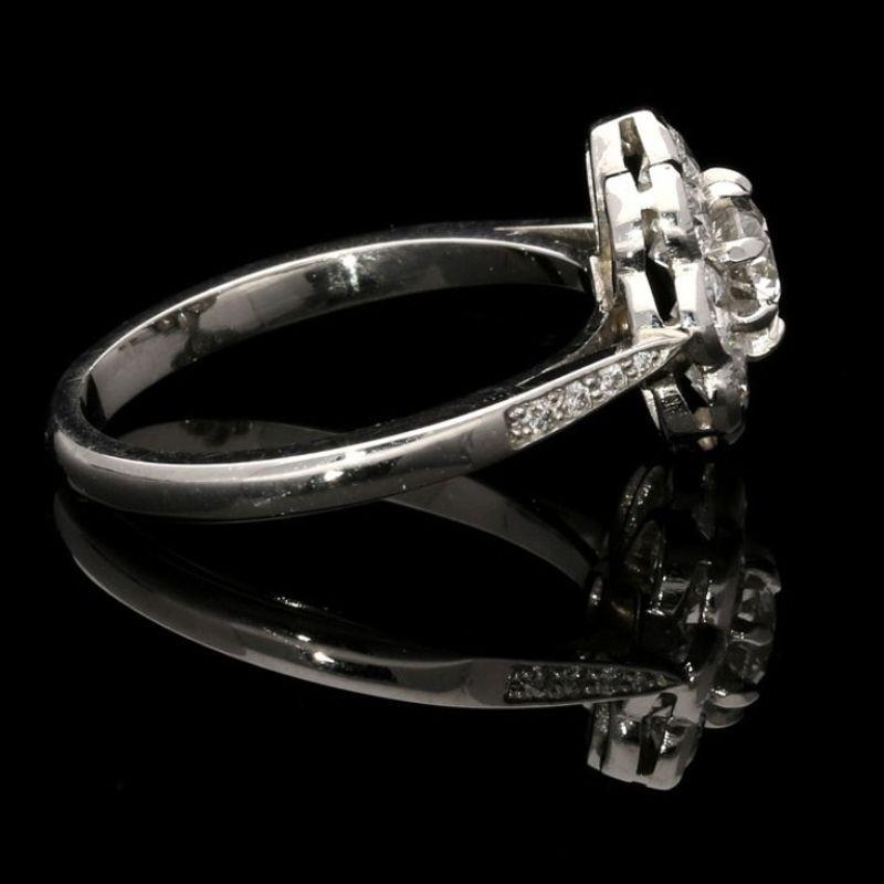 Hancocks Round Brilliant Cut Diamond Cluster Ring 1.45cts Total Contemporary In New Condition For Sale In London, GB