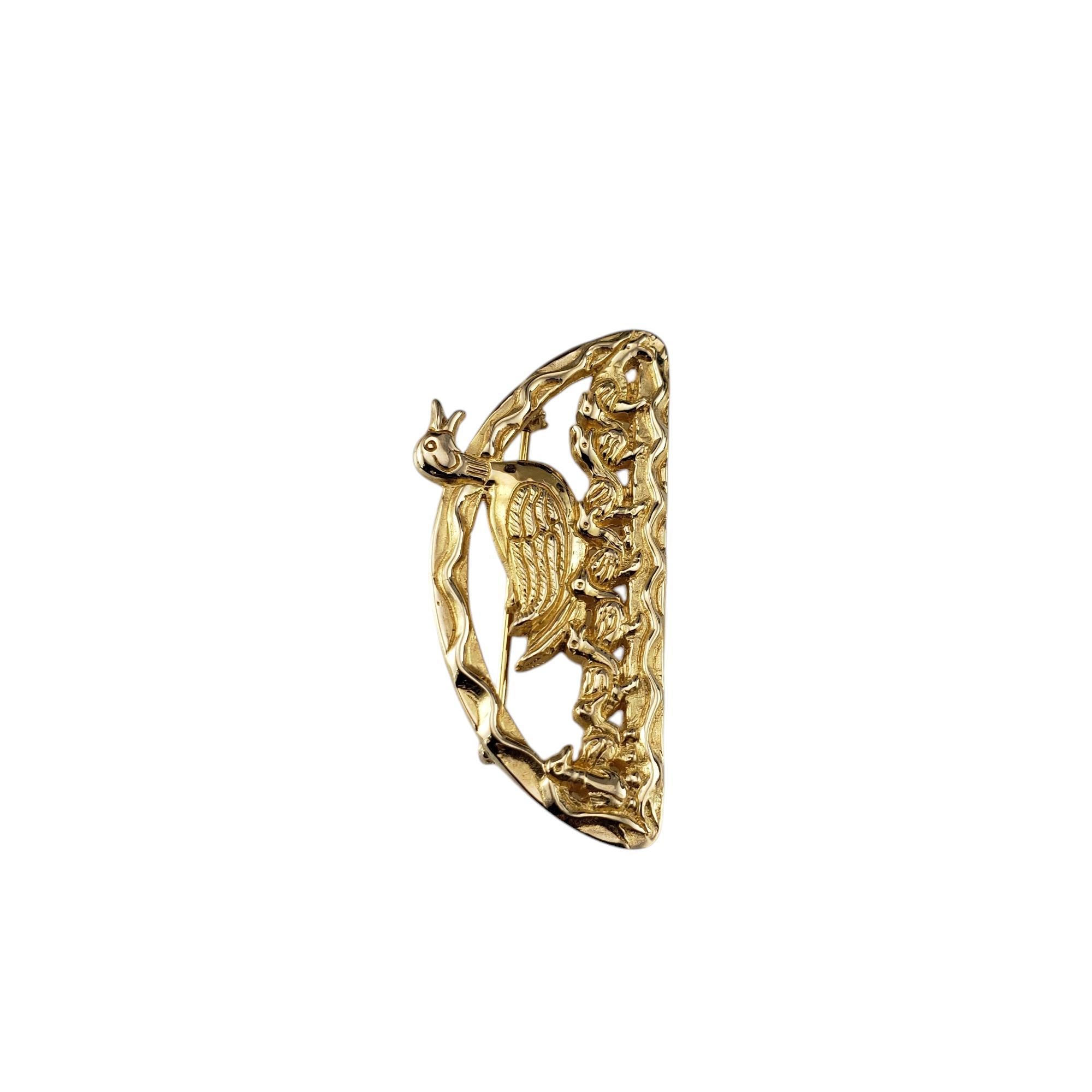 Broche de oro amarillo de 14 quilates de la familia de patos DeMatteo #20110 Contemporáneo en venta