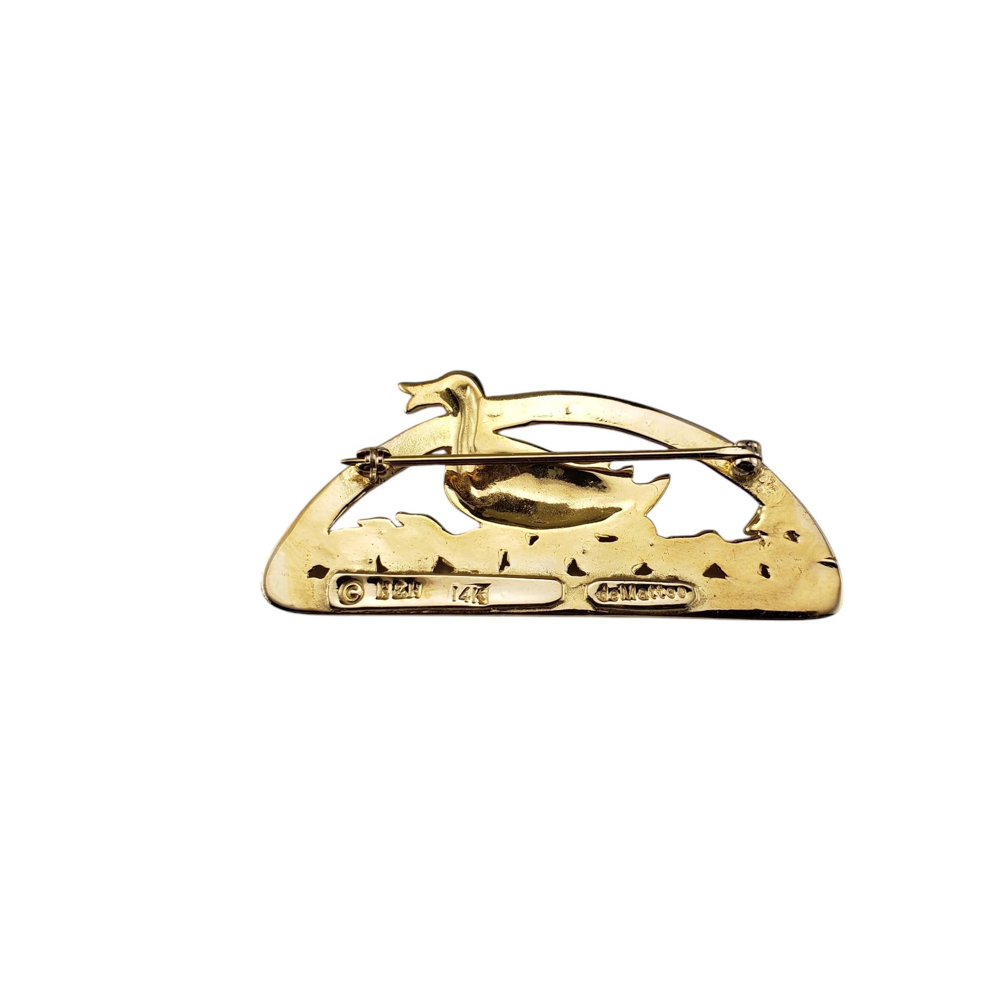 Broche de oro amarillo de 14 quilates de la familia de patos DeMatteo #20110 en Bueno estado para la venta en Washington Depot, CT