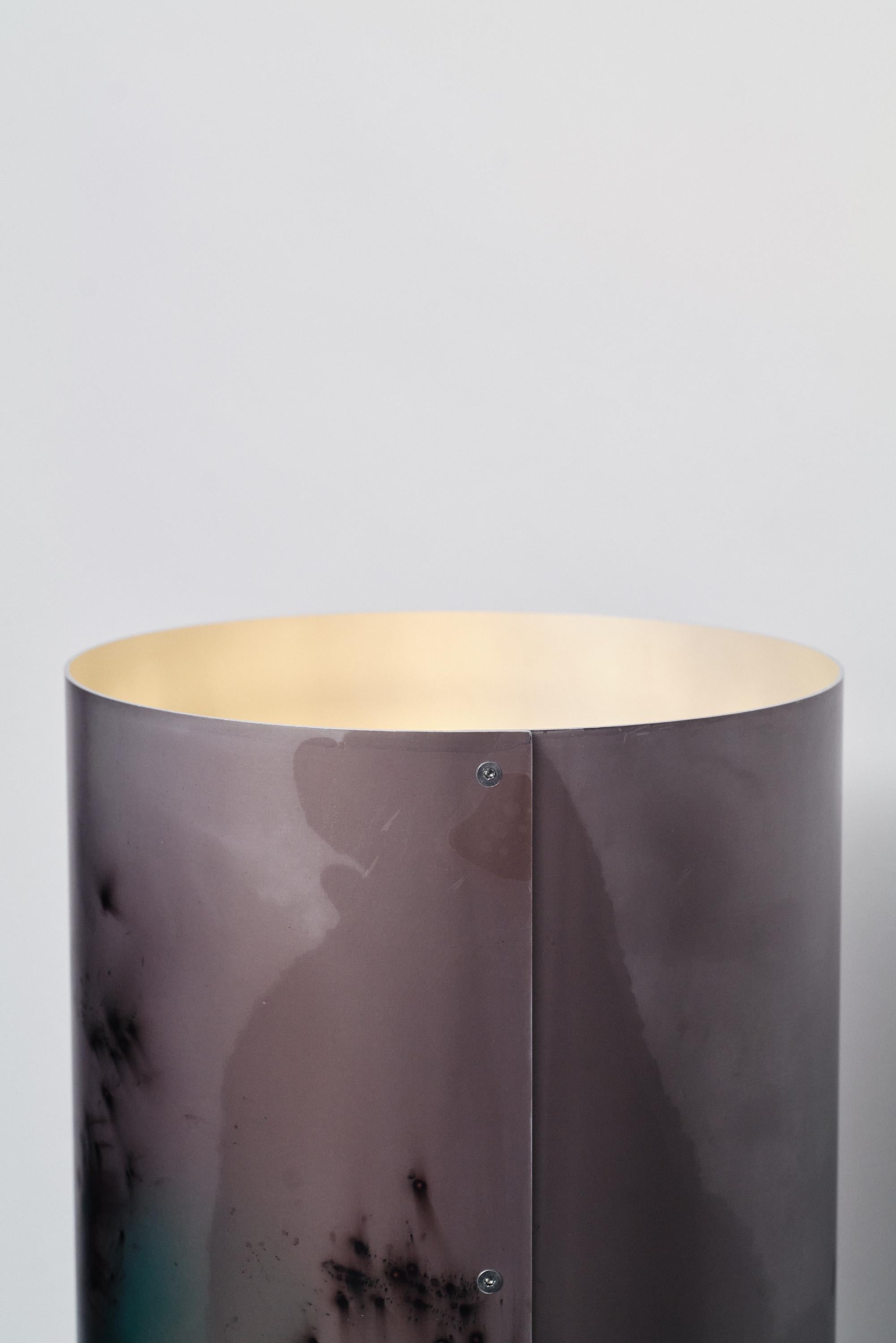 Hand-Anodised Aluminium Ambient Light from Cosmos collection Brown / Multicolour In New Condition For Sale In London, GB