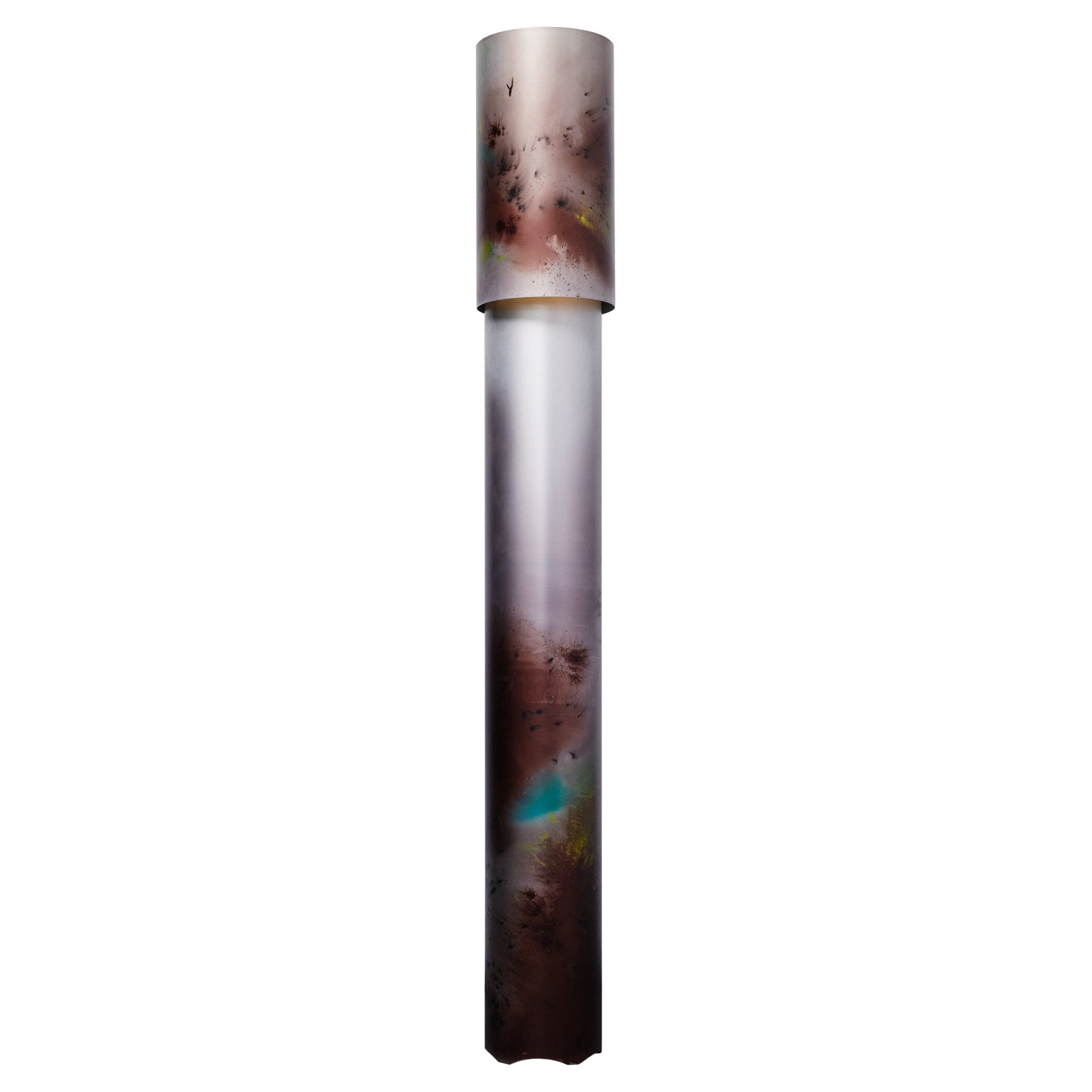 Luz ambiental de aluminio anodizado a mano de la colección Cosmos Marrón / Multicolor