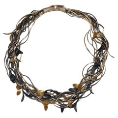 Hand Art Jewelry Stellring Multi Strand Necklace Earrings Set