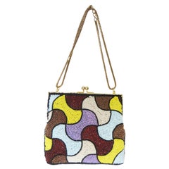 Hand Beaded 1960s Handbag Clutch
