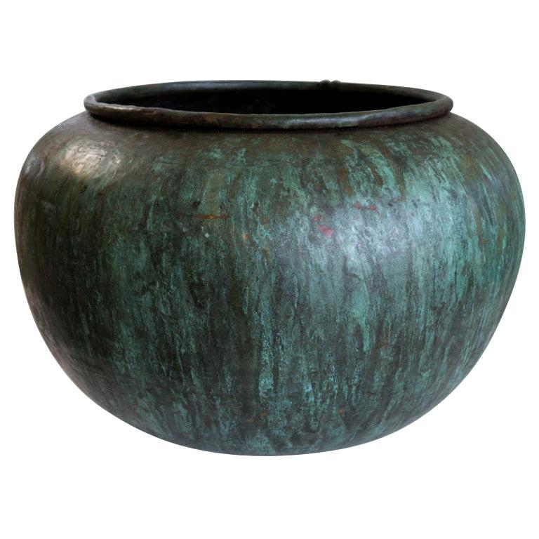 Hand Beaten Copper Vessel from Java Indonesia For Sale