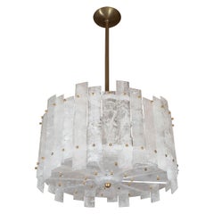 Hand Beveled Brazilian Rock Crystal Chandelier by Marcelo Bessa