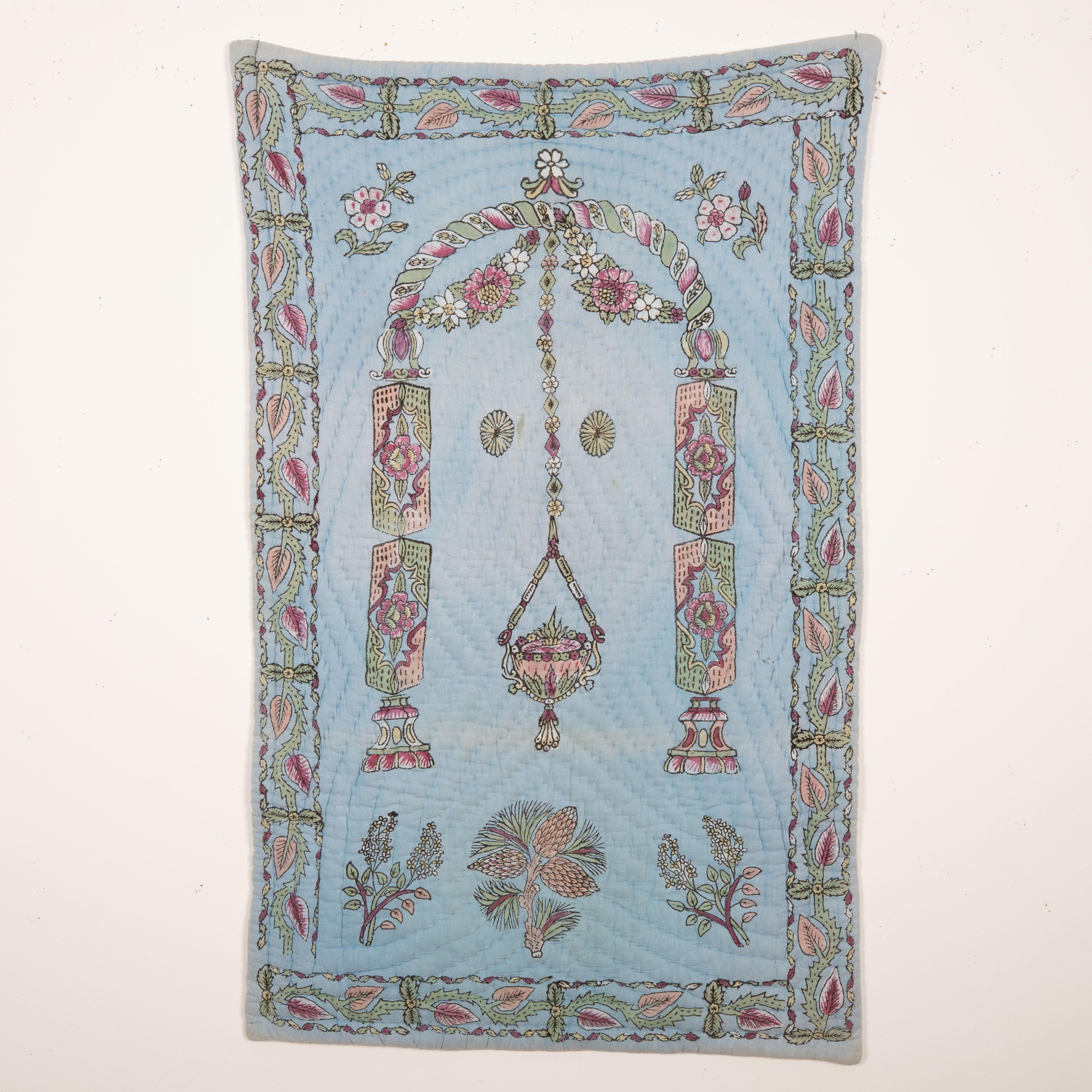 Hand Block Printed Anatolian Quilt, Early 20th C.
Hand block printing is one of the land marks of Western Anatolian material culture. These quilts have been used either as prayer mats of wall hangings.