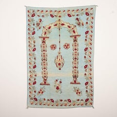Hand Block Printed Anatolian Quilt, Early 20th C
