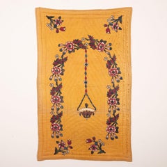 Hand Block Printed Anatolian Quilt, Early 20th C