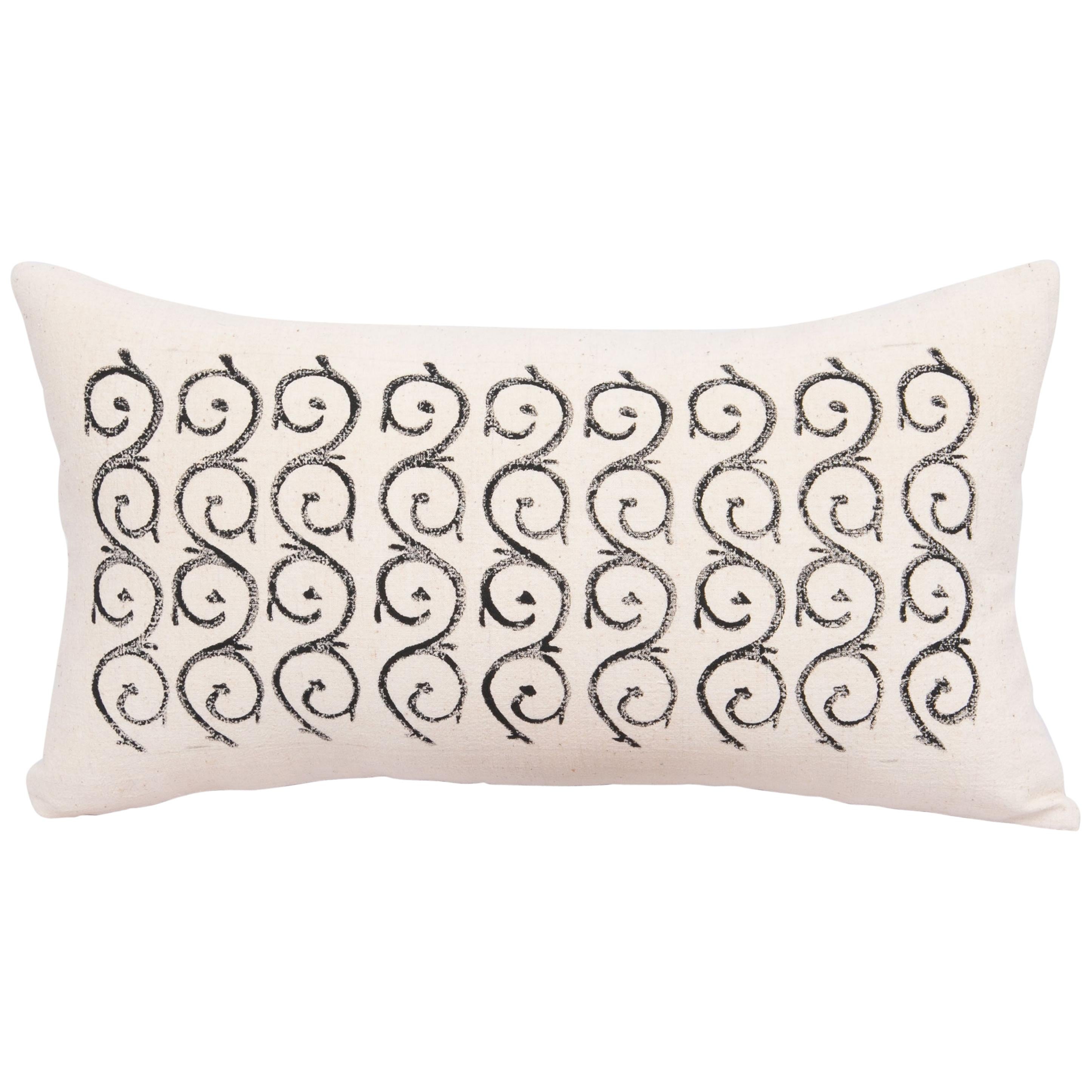 Hand Block Printed Lumbar Pillow Case