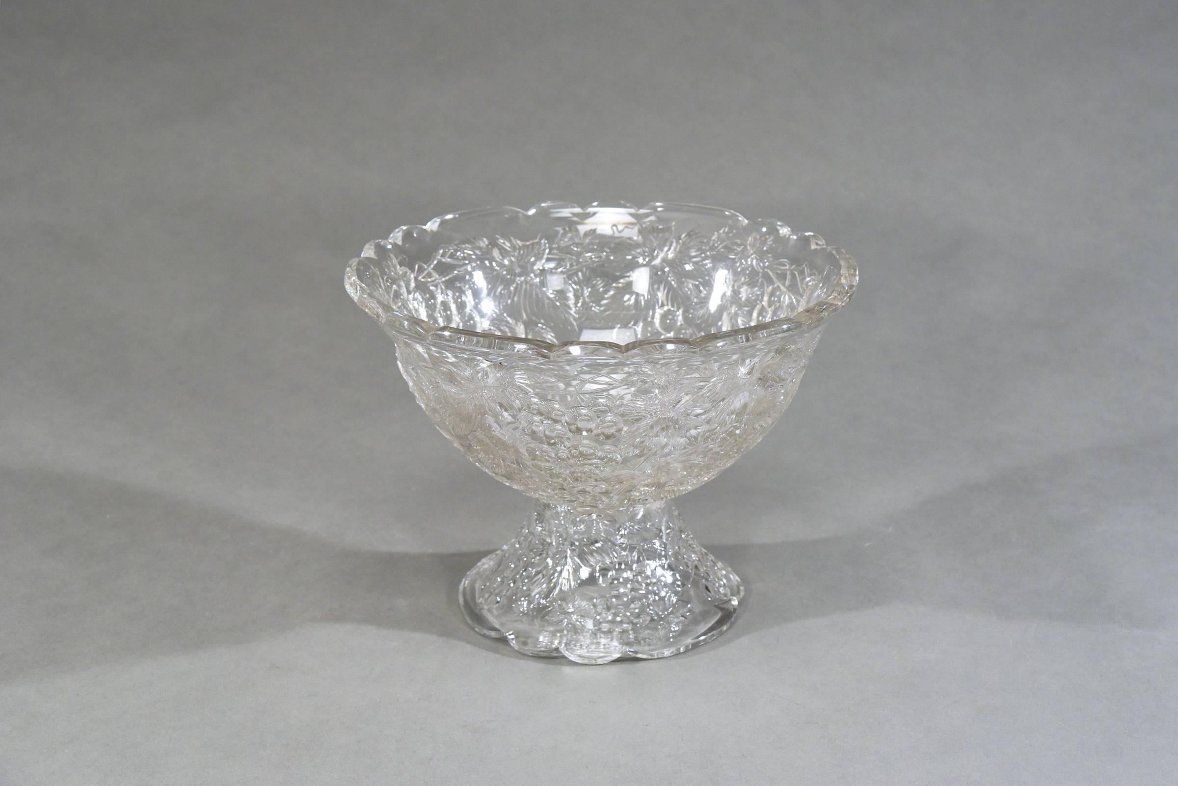 punch bowl with grape pattern