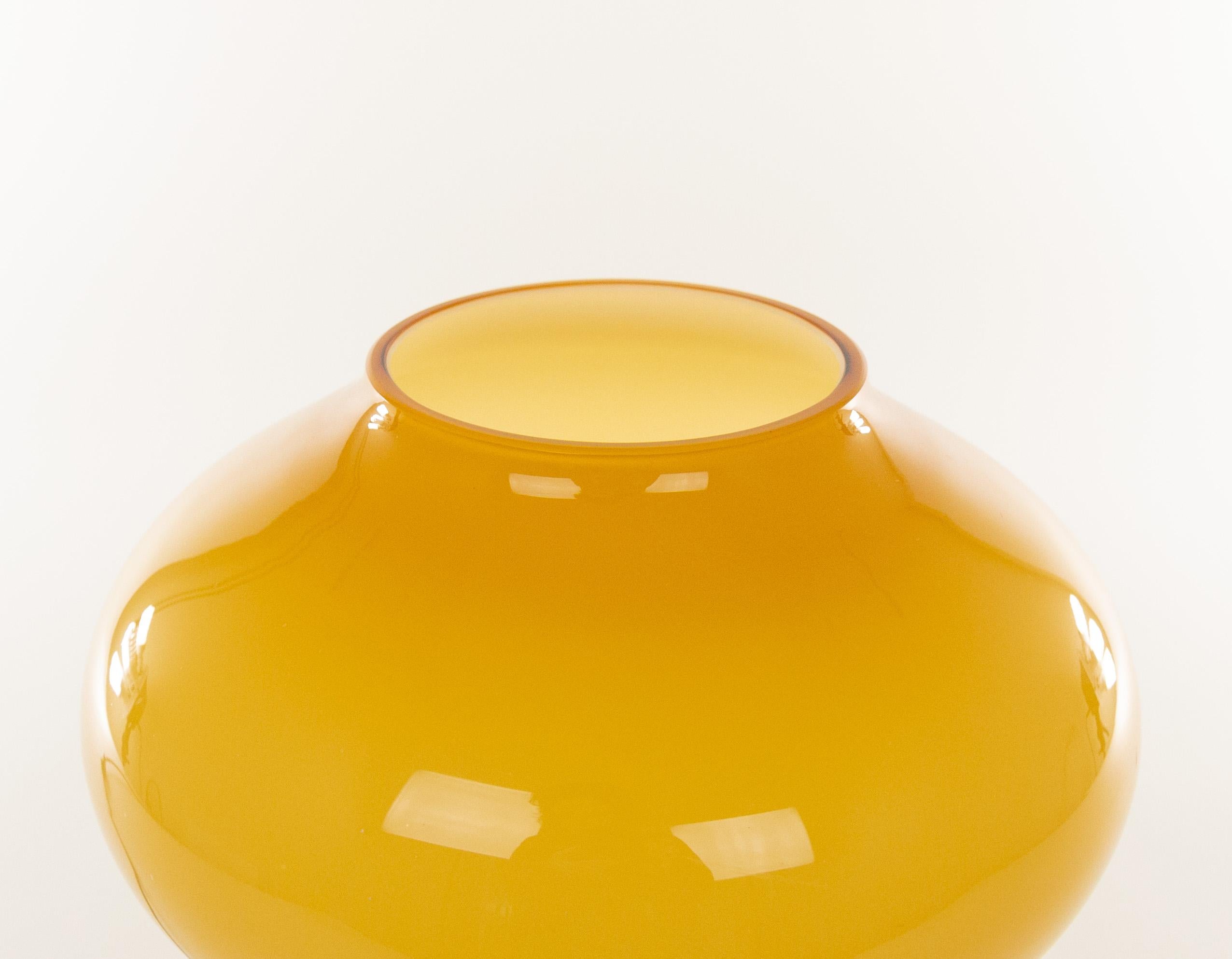 Hand-Blown Amber Fungo Table Lamp 'Medium' by Massimo Vignelli for Venini, 1950s For Sale 1