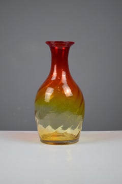Hand-Blown amberina Art Glass Vase by Blenko
