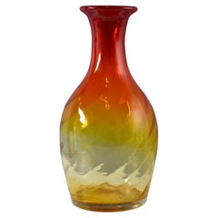 Hand-Blown amberina Art Glass Vase by Blenko