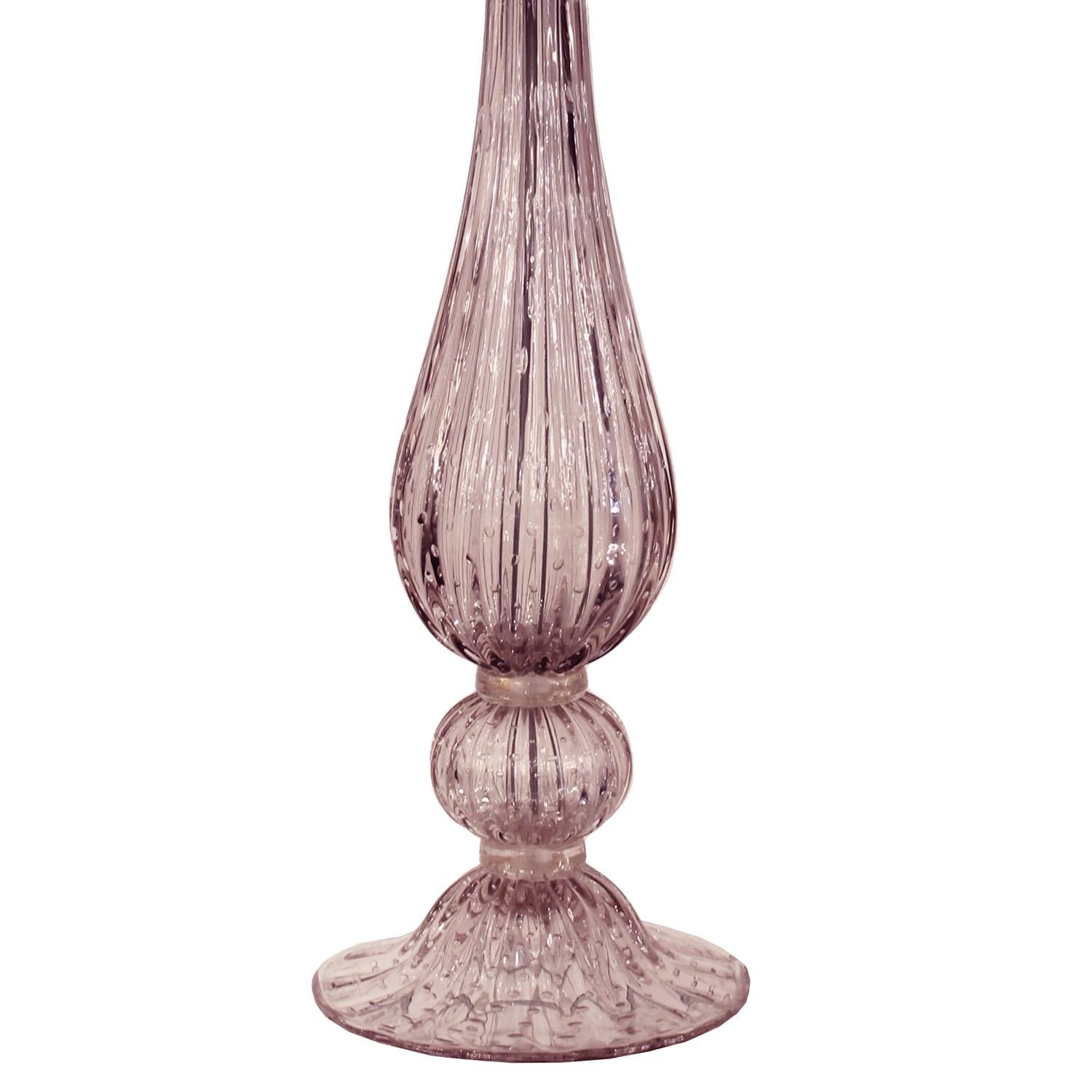 Hand-Crafted Hand-Blown Amethyst Glass Table Lamps 2022