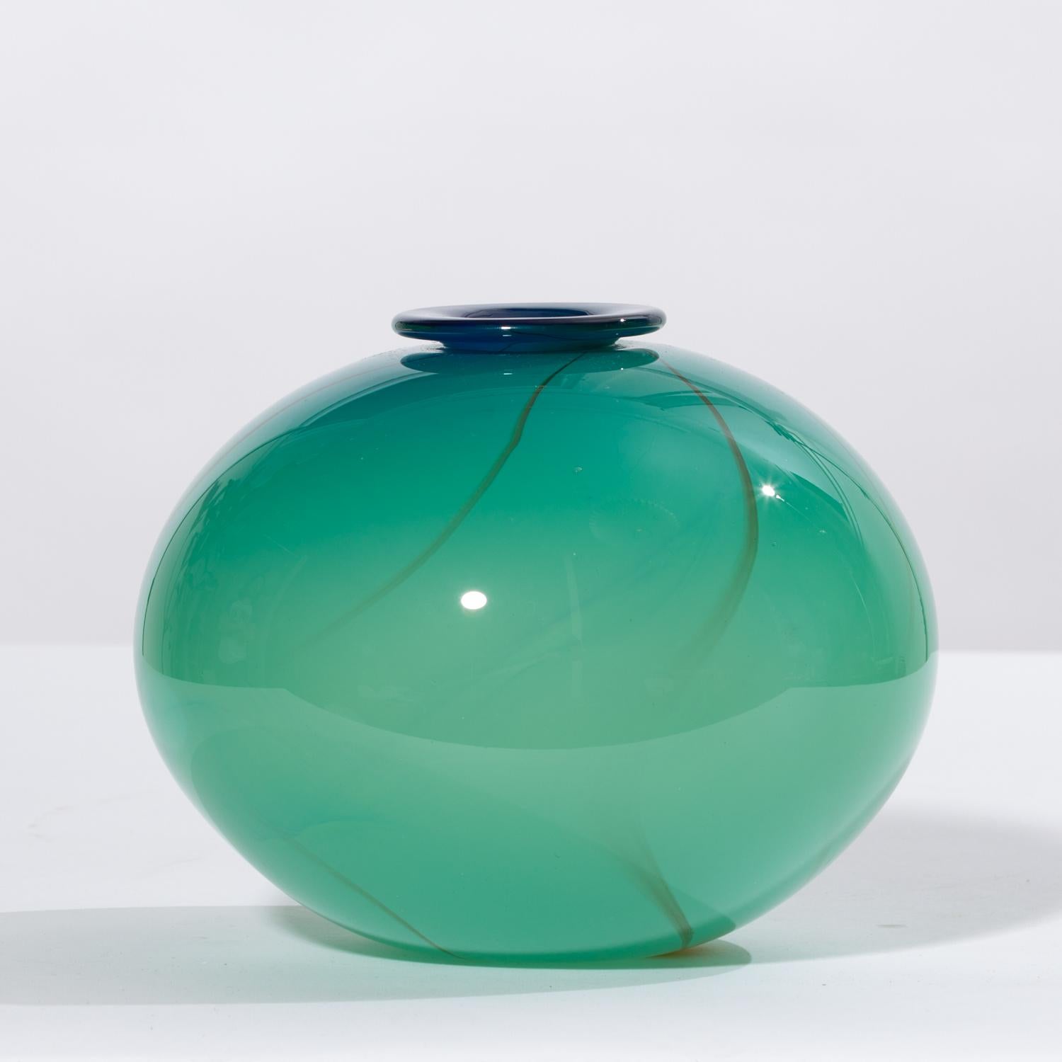 hand blown art glass vase