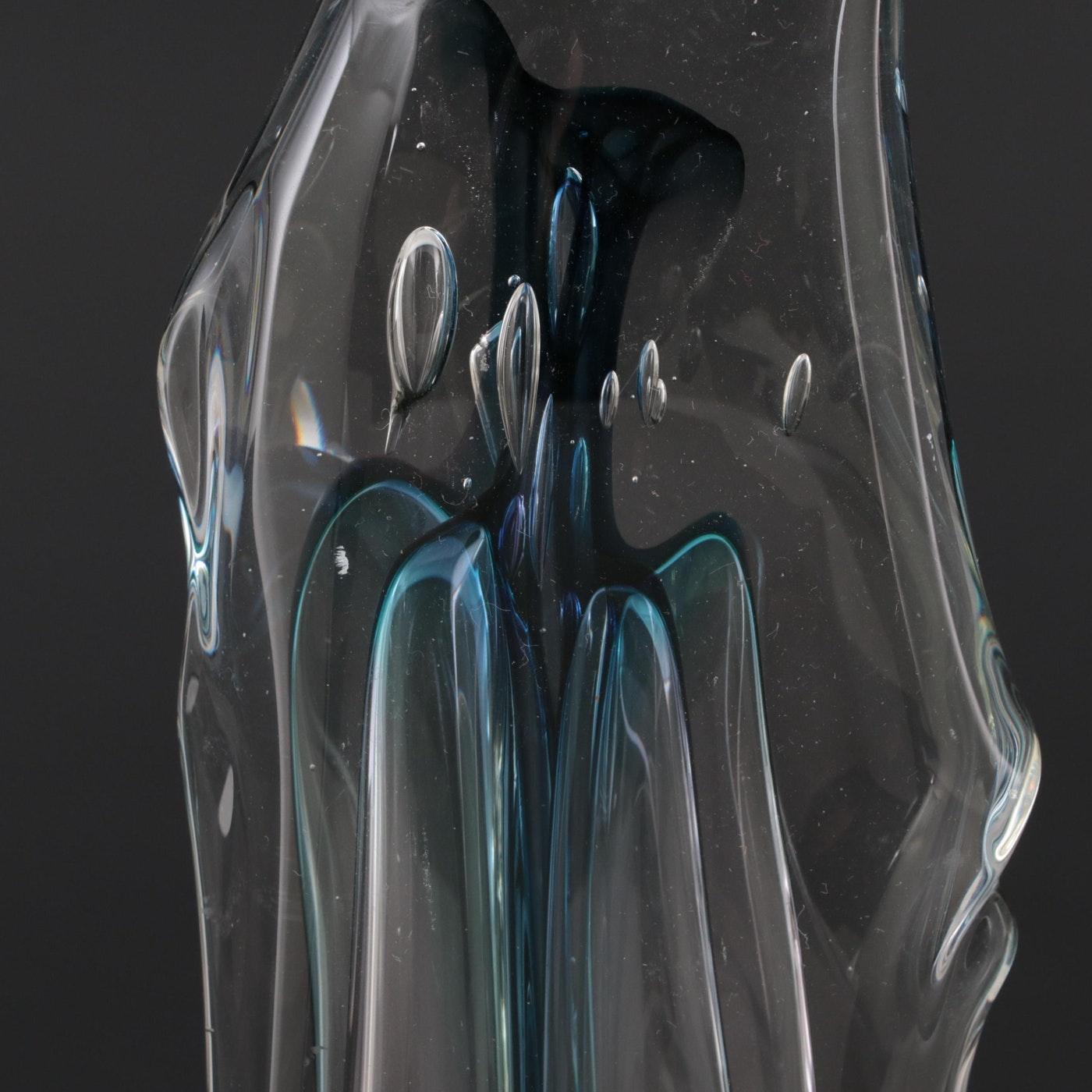 Paul Manners (United States, born 1946)

Untitled, late 20th century
Glass sculpture
Signed to the base
Numbered 81071

Introducing the Hand-Blown Art Glass Sculpture by Paul Manners, Signed. USA 1980's - a mesmerizing masterpiece that seamlessly