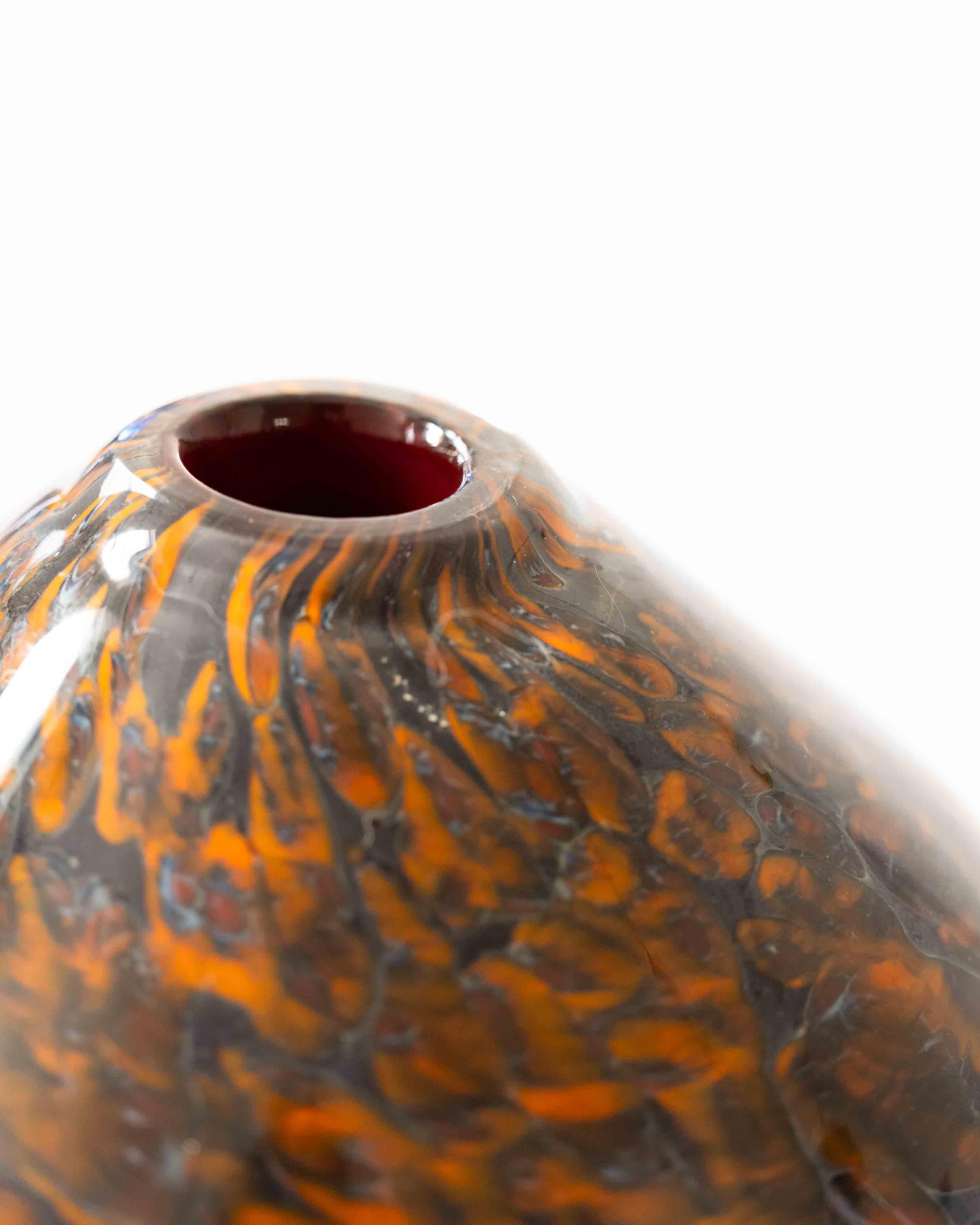 Européen Vase en verre d'art soufflé à la main en vente