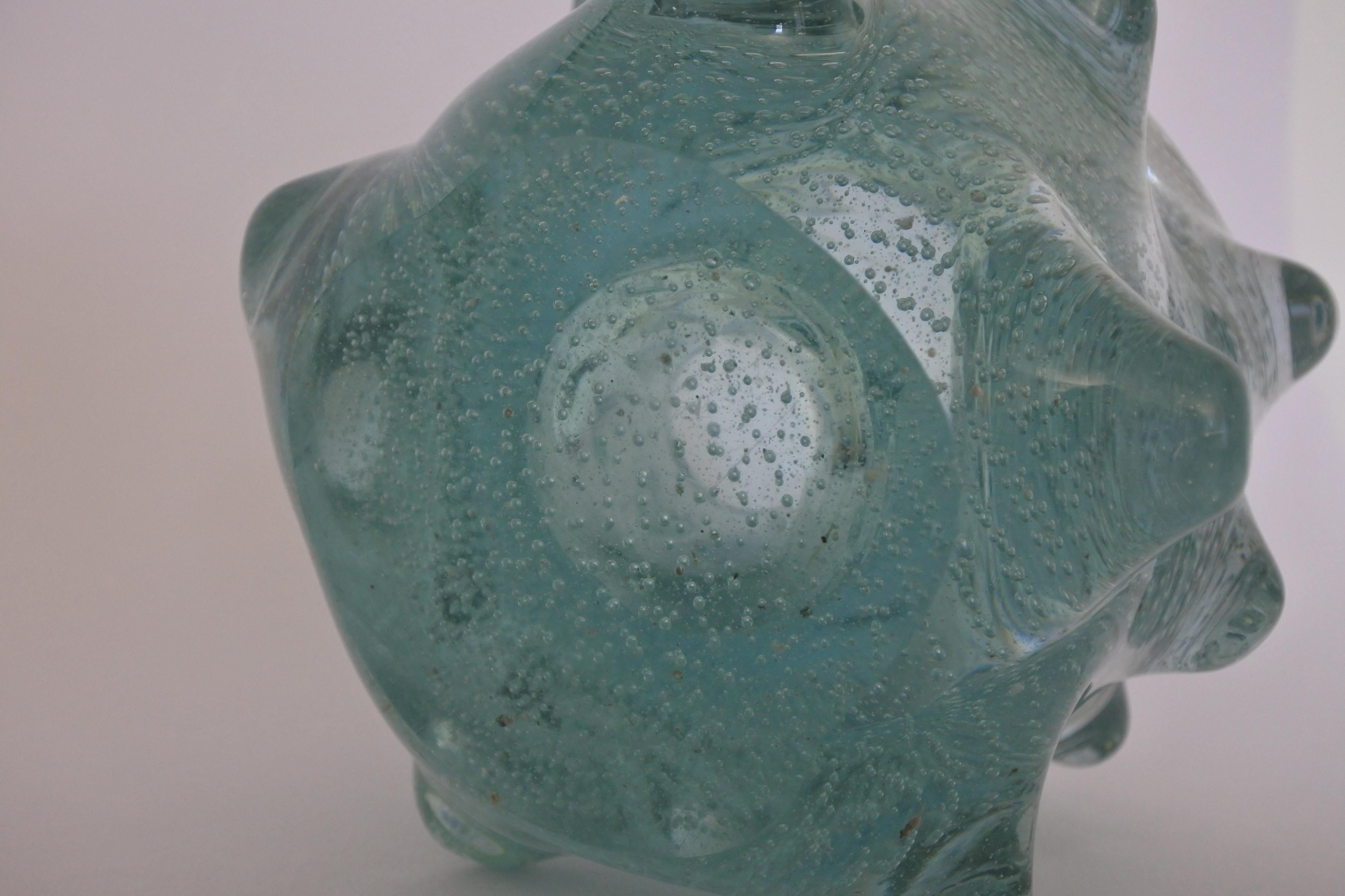 Hand Blown Bubble Glass Vase Attributed to Venini, Italy, 1960s For Sale 9