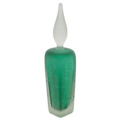 Hand Blown Celestial Art Glass Perfume Bottle