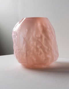 Hand Blown Contemporary Pink Glass Vase by Erik Olovsson