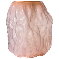 Hand Blown Contemporary Pink Glass Vase by Erik Olovsson