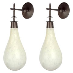 Hand blown glass and bronze Pair of "Vendome" Sconce by Bourgeois Boheme Atelier