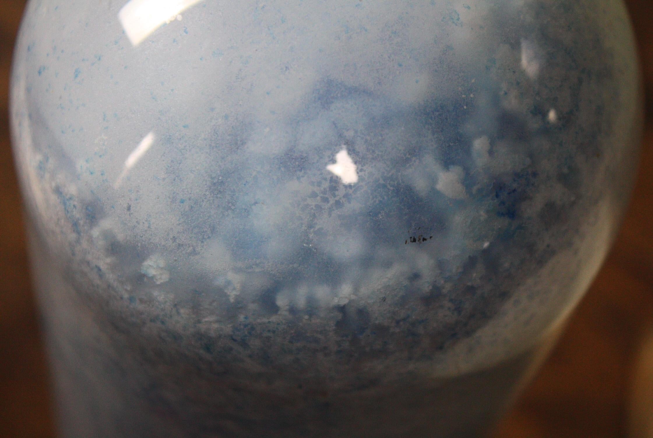 Hand Blown Glass Apothecary Pharmacy Chemist Mineral Specimen Globe Calcite 4