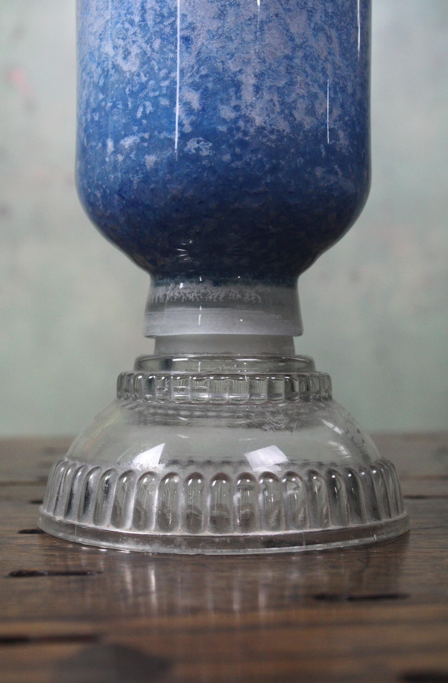 20th Century Hand Blown Glass Apothecary Pharmacy Chemist Mineral Specimen Globe Calcite