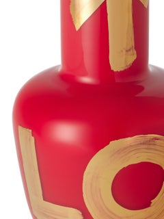 Hand-Blown Glass Baby Unnamed vase by Jakub Berdych Karpelis - Coral Red