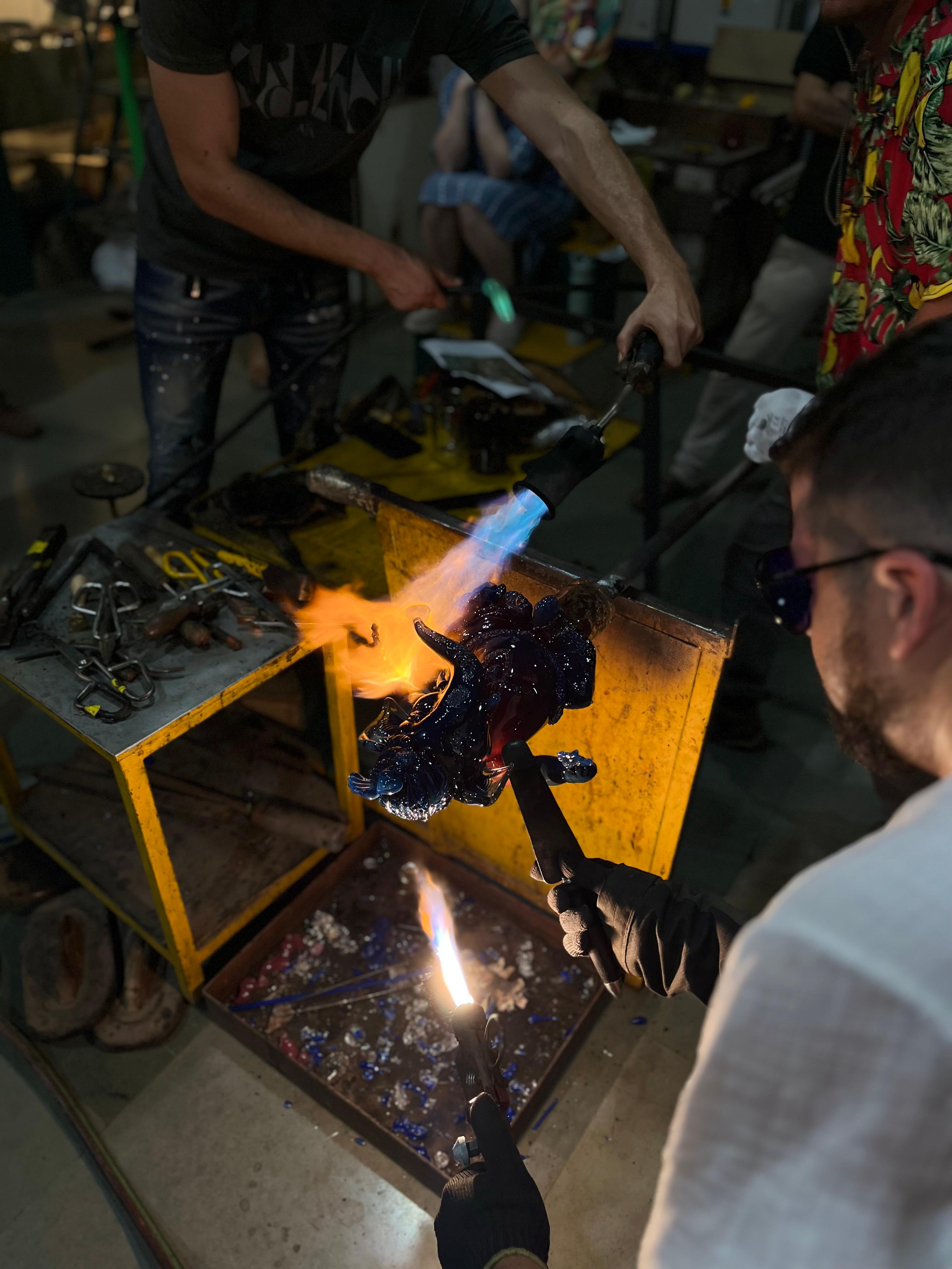 Sculpture de Ganesh en verre soufflé à la main en vente 1