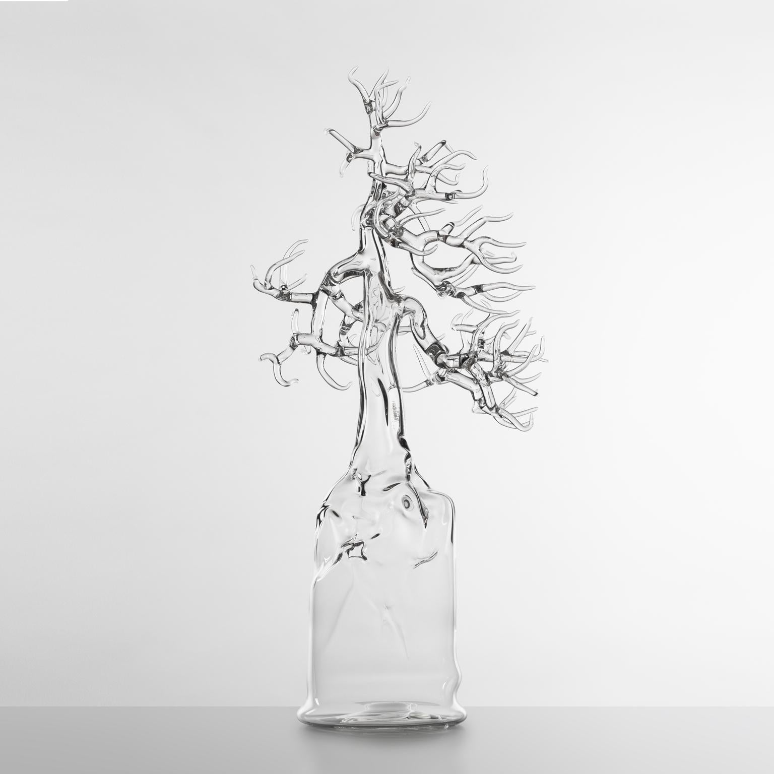 Italian Contemporary Glass Bonsai Hand Blown Glass Sculpture 2021 #04 Simone Crestani For Sale