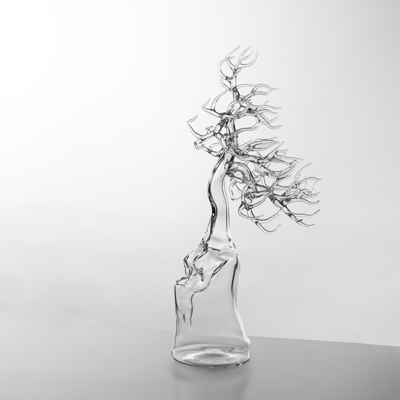 Contemporary Glass Bonsai Hand Blown Glass Sculpture 2021 #04 Simone Crestani In New Condition For Sale In Camisano Vicentino, IT