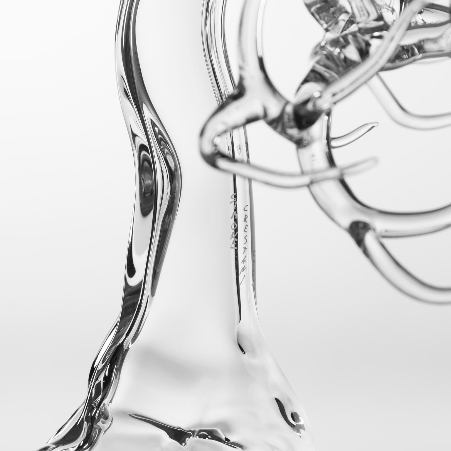 Contemporary Glass Bonsai Hand Blown Glass Sculpture 2021 #04 Simone Crestani For Sale 1