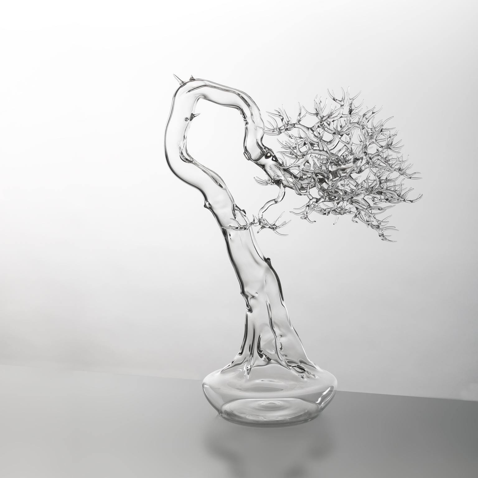 Italian Hand Blown Glass Bonsai Sculpture 2021 #05 by Simone Crestani