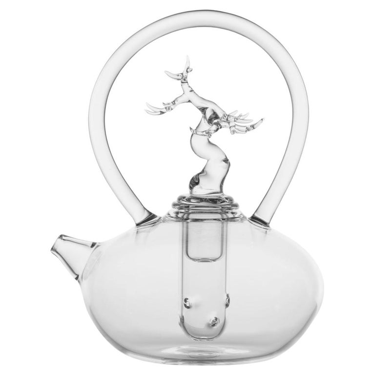 Hand Blown Glass Bonsai Teapot by Simone Crestani For Sale at 1stDibs