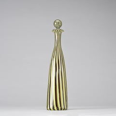 Hand Blown glass bottle, Venini Italia circa 1950