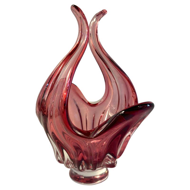 Shallow Bowl with Brightly Colored Dots Hand Blown Art Glass For Sale ...