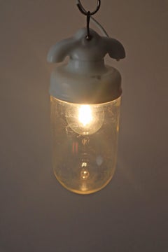 Hand-Blown Glass Bulb Lamp in the Bauhaus Style, Denmark 1930s
