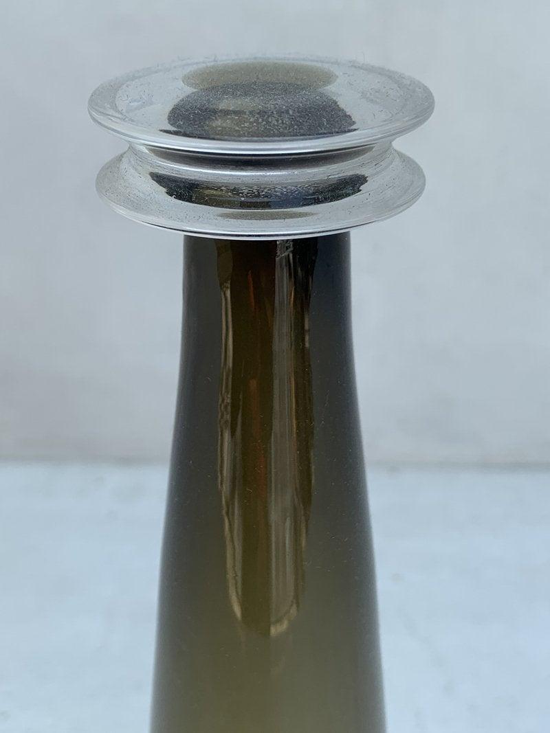 Moderne Porte-bougies en verre soufflé à la main, signé et daté en vente