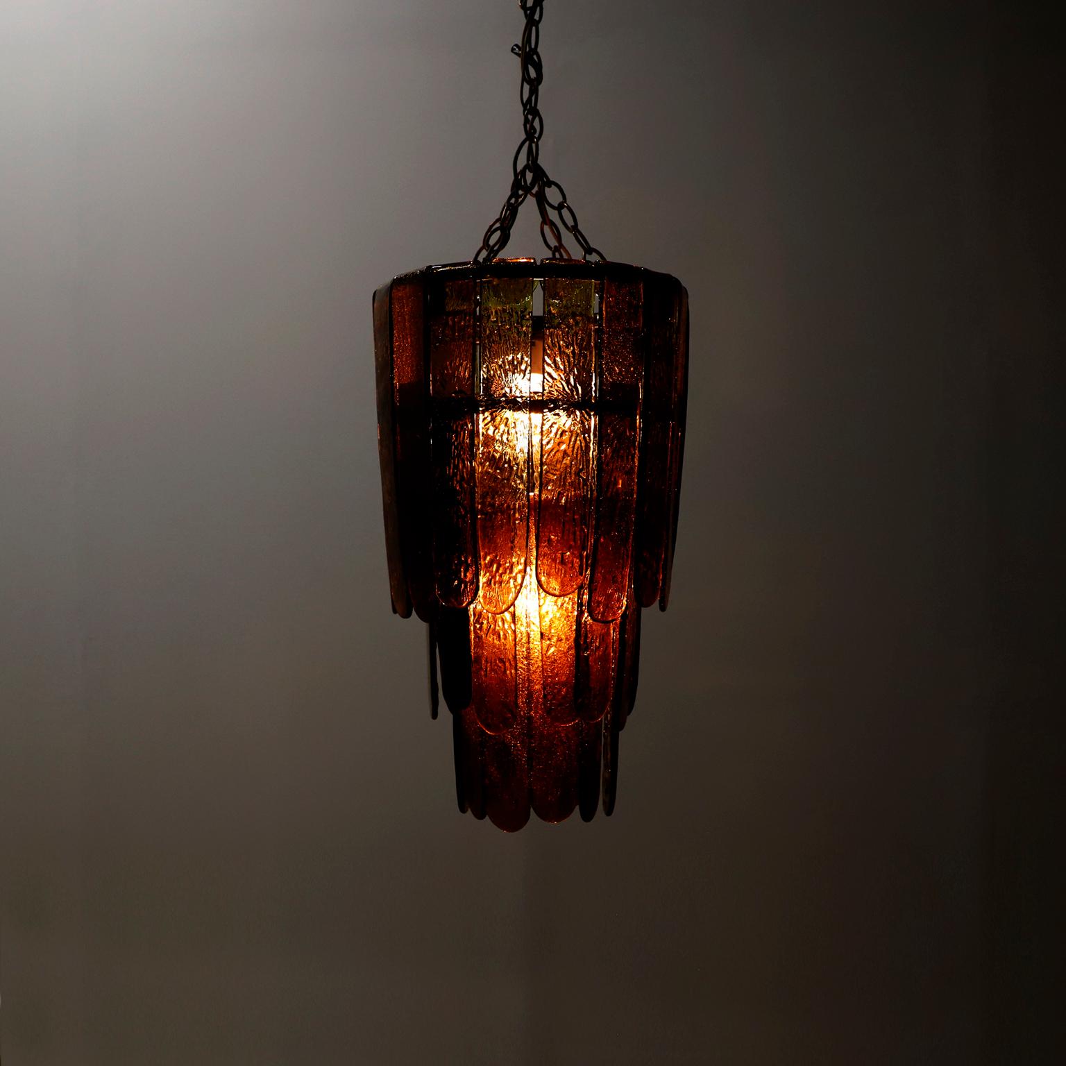 Lustre en verre soufflé à la main par Feders Bon état - En vente à Mexico City, CDMX