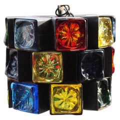 Hand Blown Glass Chandelier by Feder's