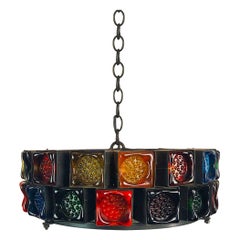 Hand Blown Glass Chandelier by Feders