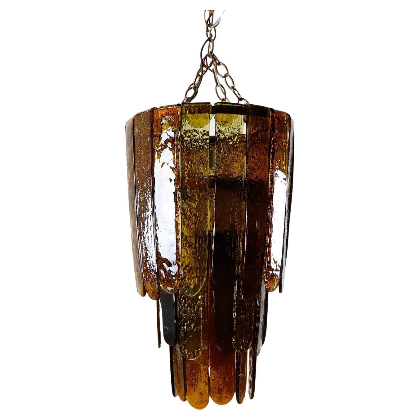 Hand Blown Glass Chandelier by Feders